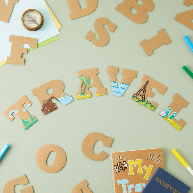 How to decorate cardboard letters 