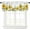 White, variant on Window Valance Rod Pocket Panel for Kitchen Bedroom Window Watercolor Yellow Sunflowers and Butterflies Valances Short Curtain Bathroom Treatment Drapes White