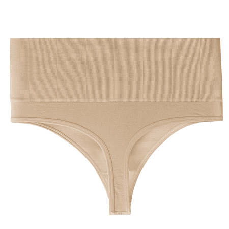 Fulorrnie Underwear for Women Seamless High Waist Comfort Panty Sport Band Moisture Wicking Panties Beige M