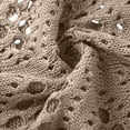 thumbnail image 4 of Heisall Women's 3/4 Sleeve Crochet Tops V Neck Hollow Out Knit Loose Fit Casual Tops Lightweight Breathable Spring Summer Outfits, 4 of 8