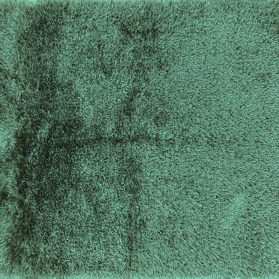 Ahgly Company Machine Washable Indoor Square Oriental Turquoise Blue Industrial Area Rugs, 7' Square