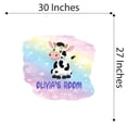thumbnail image 4 of Animal Watercolor Custom Name Wall Decals for Kids Room - Young Animal Rainbow Background Design Baby Personalized Bedroom Wall Sticker Water Color Style - Size: 30 In x 27 In, 4 of 5