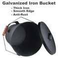 thumbnail image 2 of 5.2 Gallon Large Metal Ash Bucket with Lid and Shovel - Perfect for Fire Pits and Wood Burning Stoves, 2 of 8