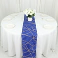 Efavormart 9 Ft Royal Blue Gold Foil Geometric Pattern Blush Polyester ...