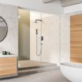 thumbnail image 3 of Roisin 60" W x 74" H Hinged Shower Door in Polished Chrome with Clear Glass, 3 of 12