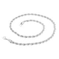 thumbnail image 7 of BEBERLINI Men Rope Necklace Silver Plated Twisted Link Chain 24" Fashion Jewelry Gift 5 mm, 7 of 7