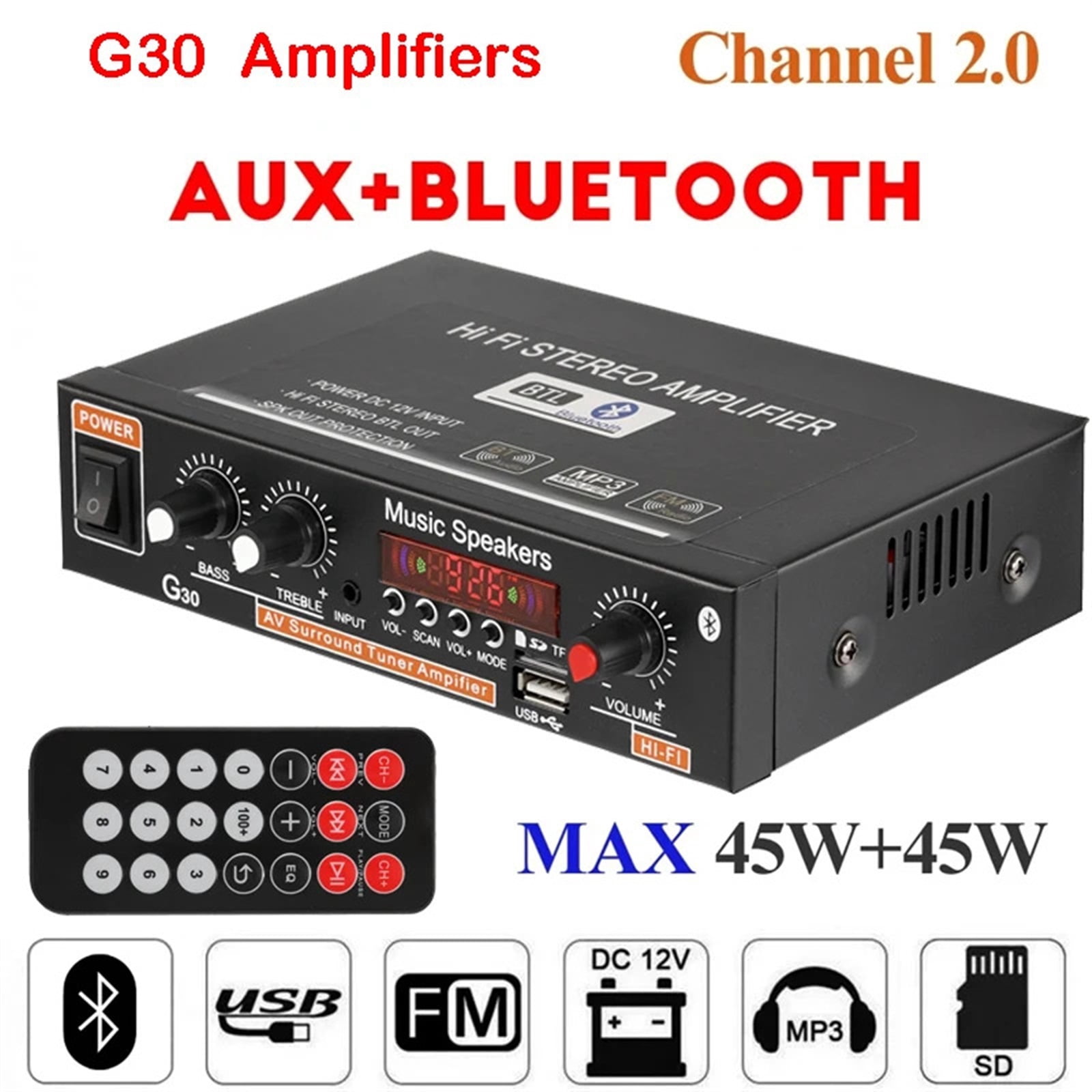 G-919H 1000W Home Power Amplifiers Audio Amplificador Subwoofer Speakers Theater Audio Sound System FM USB