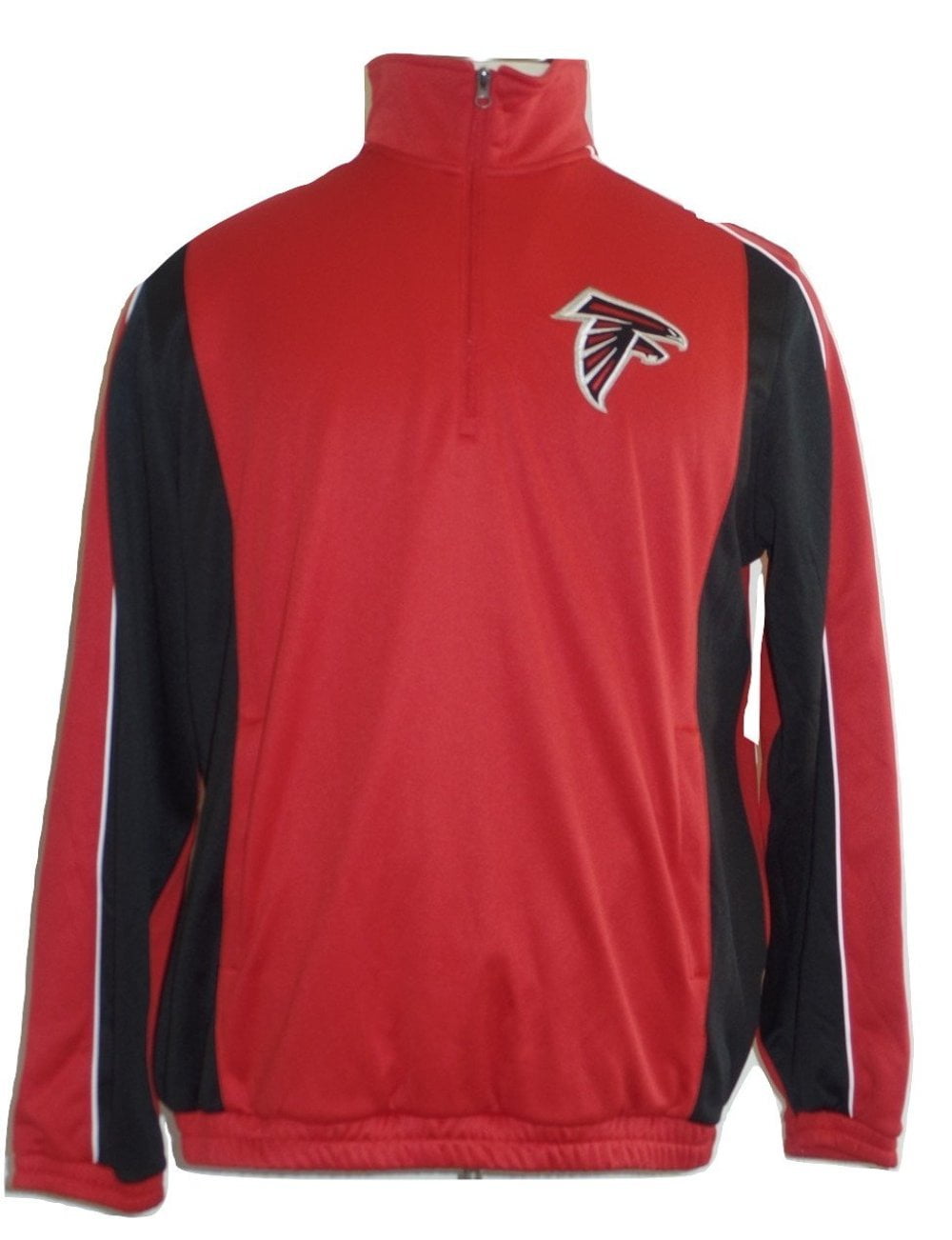 Atlanta Falcons Antigua Red Black Quarter Zip Performance fleece Pullover Jacket by G-III Sports