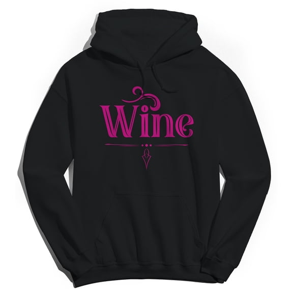 Wine Humor Graphic Black Men's Crewneck Sweatshirt Hoodie