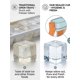 thumbnail image 4 of Molde de cubitos de hielo de silicona portátil con liberación por botón, diseño que ahorra espacio, produce 6 cubitos por molde, duradero y fácil de limpiar para uso en congelador., 4 of 5