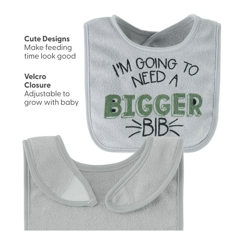 The Peanutshell Terry Feeding Baby Boy Bibs 10 Pack, Dino photo 4