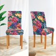 thumbnail image 3 of Yayeee 4 Pack Dining Chair Covers Stretch Parson Chairs Slipcovers Seat Protector, Ethereal Floral Harmony, 3 of 6