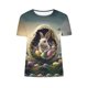 thumbnail image 5 of Haivin Women's Pullover Round Neck T-Shirt Casual Lightweight Shirt Fashionable and Cute Letter Printed Short Sleeved Shirt, 5 of 5