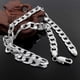 thumbnail image 4 of 925 Sterling Silver Necklace For Men's 20/24 Inches Classic 8mm Chain Luxury Jewelry Wedding Christmas Gifts, 4 of 5