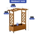 thumbnail image 5 of ModFusion 47" Solid Wood Raised Garden Planter Box with Trellis, Lockable Wheels & Drainage Holes – Outdoor Planter, 5 of 10
