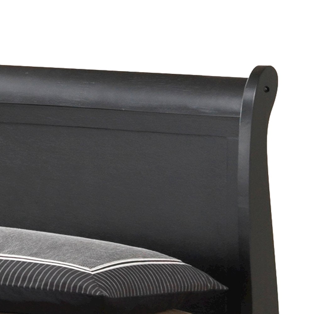 Glory Furniture Louis Phillipe Full Storage Bed in Black Color