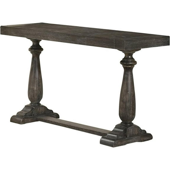 Bowery Hill Contemporary 50" Wood Sofa Table in Dove Gray