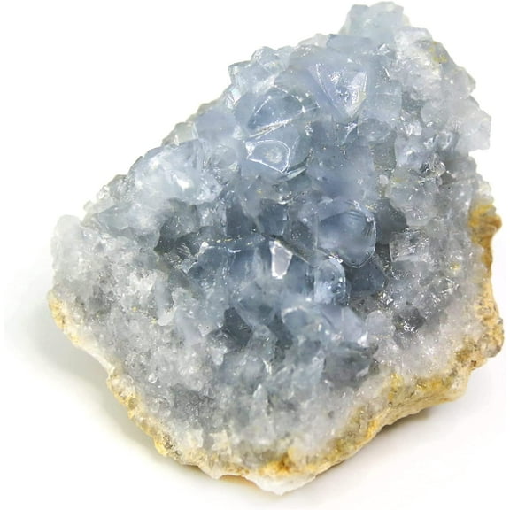Nvzi Celestite Crystals, Crystal Clusters, Raw Crystals, Blue Calcite Crystal(100-150G)