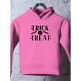 thumbnail image 3 of Trick O Treat Halloween Quote. Hoodie Toddler -Image by Shutterstock,  2 Toddler, 3 of 4