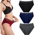 thumbnail image 1 of Pantalones triangulares para mujer, bragas de encaje, ropa interior de cintura alta, ropa interior Sexy de algodón puro sin costuras, suave y cómoda para mujer, 1 of 6
