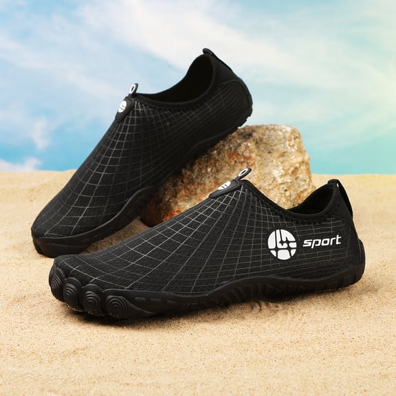 Men's Plus Size Wide Toe Outdoor Water Shoes, Soft Comfortable Barefoot Shoes for Fishing, Surfing, Hiking, Camping, Commuting and Daily Wear