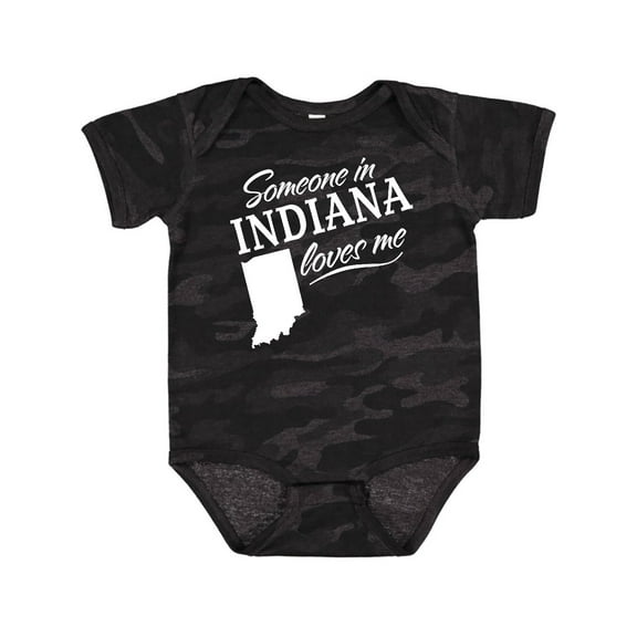 Inktastic Someone in Indiana Loves Me Boys or Girls Baby Bodysuit