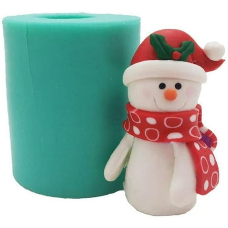 

Christmas Snowman 3D Candle Silicone Molds Mold Candy Boxes Fondant Cake Decorating Tools Kitchen Baking Mold
