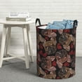 thumbnail image 6 of Rateoe Hearts and French Bulldog Pattern Round Laundry Hamper Basket, Tall Hamper Basket for Blanket Storage, Nursery Clothes Hamper for Laundry in Bedroom and College Dorm-Medium, 6 of 6
