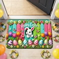 thumbnail image 5 of Tyidzon Easter Door Mat, Easter Buny Welcome Doormat, Happy Colorful Rabbit Front Door Mat Non-Slip Backing Spring Doormat for Indoor Outside Entrance Home Decor, 5 of 7