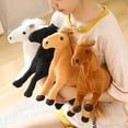 thumbnail image 5 of 4 Styles Peluche Cheval Debout Réaliste Jouet Animal en Peluche Poupée Cadeau d'Anniversaire pour Enfants Simulation Jeu de Cheval Déco Modèle de Haute Qualité, 5 of 5