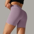thumbnail image 2 of Kcolen Ladies Yoga Shorts,Womens Biker Flexible Shorts Solid Color High Waist Stretch Skin Friendly Gym Yoga Workout Shorts, 2 of 8
