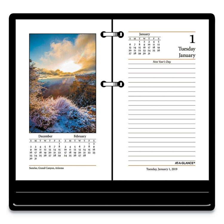 Photographic Desk Calendar Refill 3 1 2 X 6 2019 Walmart Com