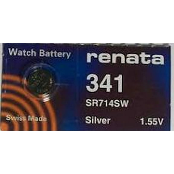 Renata 341 - SR714 Silver Oxide Button Battery 1.55V - 2 Pack   Free Shipping