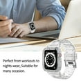 thumbnail image 2 of Silicone Band Strap with Bumper Case for Apple Watch Series 9 & Series 8/7 [45mm], IC ICLOVER Crystal TPU Sport Replacement Watch Band Protect Cover, Clear, 2 of 8