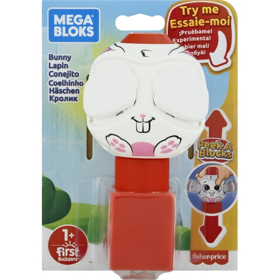 Mega Bloks Peek A Blocks Bunny, Building Toys for Toddlers (2 pieces)