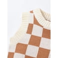 thumbnail image 5 of Bagilaanoe 2pcs Toddler Baby Boy Girl Short Pants Set Checkerboard Print Sleeveless Tank Tops + Shorts 6M 12M 18M 24M 3T Infant Casual Knit Outfits, 5 of 9