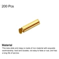 thumbnail image 3 of 200Pack Slide on End Clasps, 10mm Tube Ball Bead Slider Crimp Ends, Gold Tone, 3 of 6