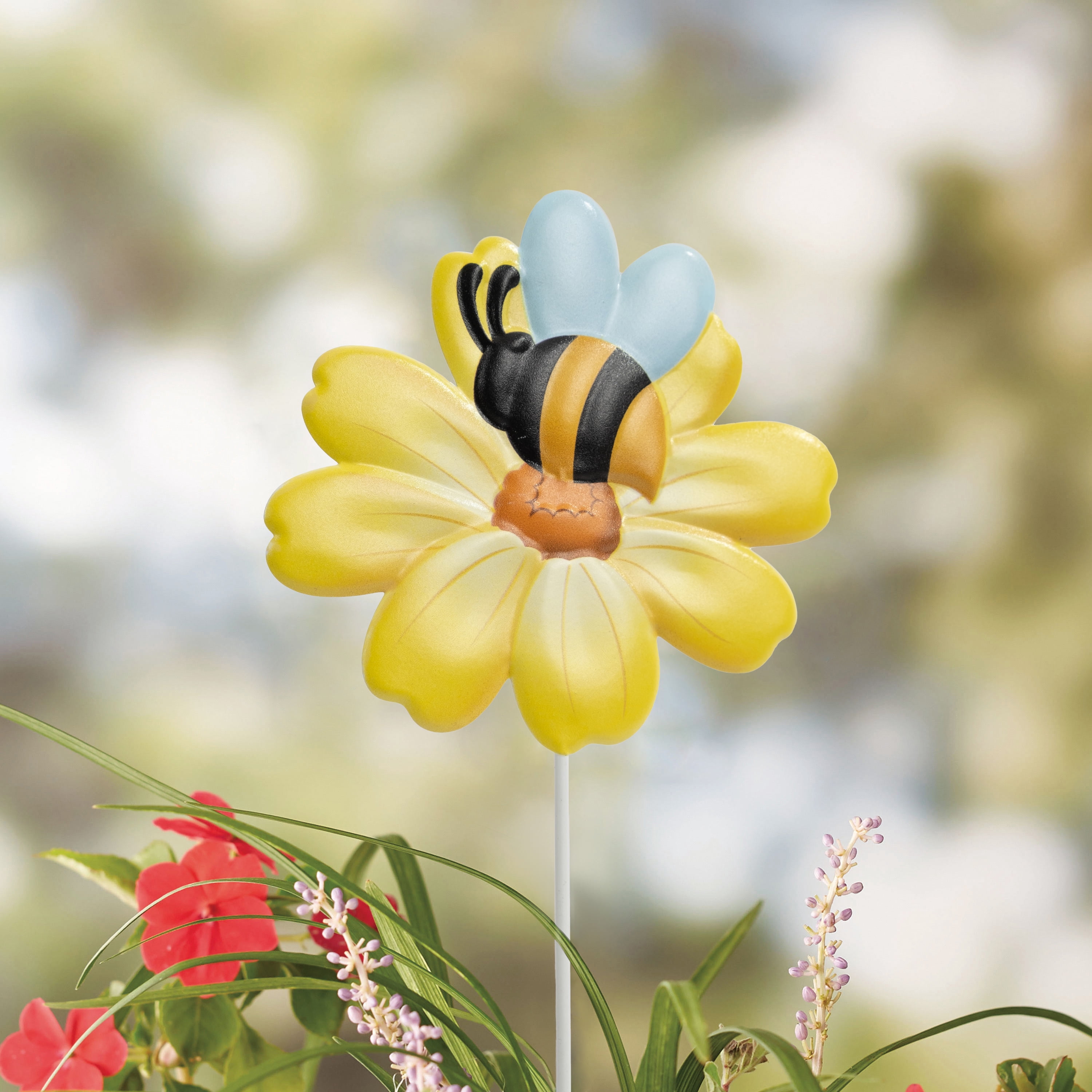 Mainstays Weather-Resistant Metal Bee and Flower Garden Stake