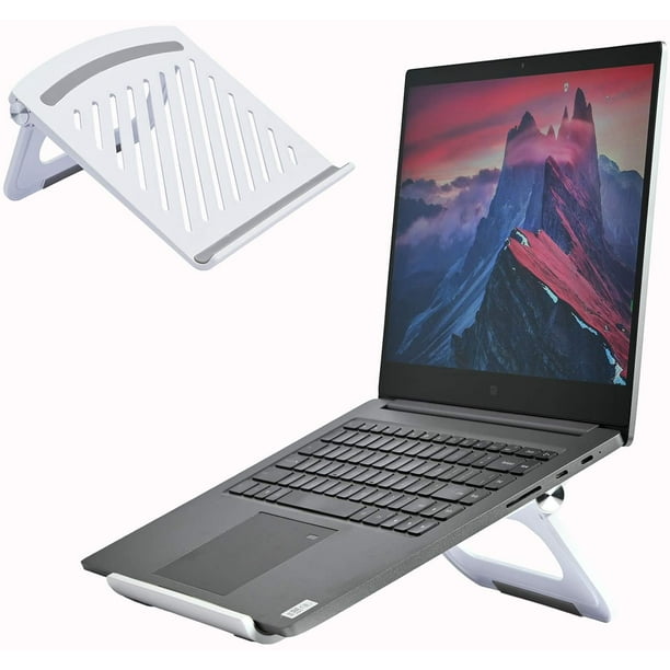 Laptop Stand, BuiltIn Folding Stand, Adjustable Height Levels Desktop