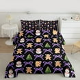 thumbnail image 2 of Manfei Purple Bowknot Bowtie Queen Comforter Set,Cartoon Xmas Snowmen Bedding Sets,Xmas Gingerbread Man Bedding Comforter Set For Child,Super Cozy Room Decor Reversible,3 Pieces, 2 of 8