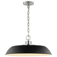 thumbnail image 5 of 60/7485 Nuvo Lighting Colony - 1 Light Medium Pendant In Mid-Century Modern Style-8.13 Inches Tall and 19.88 Inches Wide-Matte Black/Polished nickel, 5 of 6