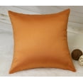 thumbnail image 2 of Aiking Home 20x20 Inches Faux Silk Square Throw Pillow Cover, Zipper Closure, Orange (Set of 2), 2 of 5