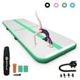 thumbnail image 1 of Goplus 10FT Inflatable Gymnastics Tumbling Mat w/ Pump Green, 1 of 10
