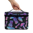 thumbnail image 3 of HELLHERO Cow Print Sunflower Design Portable Make Up Bags Large Capacity Makeup Brush Holder Bag with Brush Slots for Girls, 3 of 4