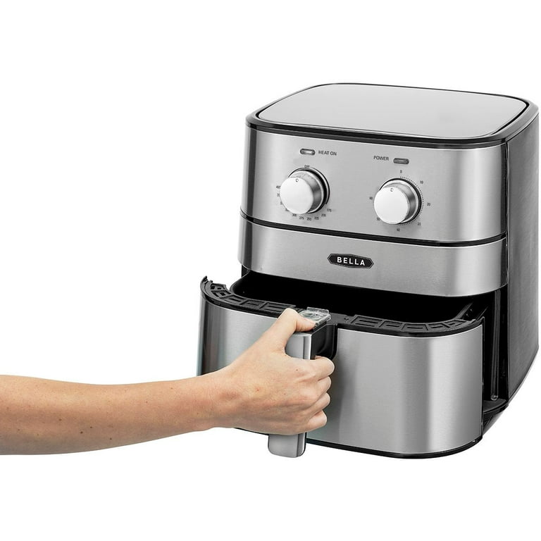 Bella 5.3 qt. Analog Air Convection Fryer Stainless Steel Walmart