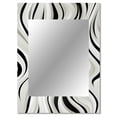 thumbnail image 2 of Designart "Zebra Elegance In Monochrome" Abstract Wall Mirror, Printed White Wall Mirror, Modern Bathroom Wall Mirror, Decorative Abstract Mirror - 30x40 Inch, 2 of 5