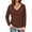Red Coffee, variant on MOYIKO Color Block Sweatshirts for Women V Neck Long Sleeve Shirts Fashion Tops Pullover Sweatshirts Fall Outfits