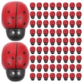 thumbnail image 2 of Ladybug Ornaments Red Wooden Ladybug Stickers For Diy Crafts Self-Adhesive Mini Ladybug Figurines 100Pcs, 2 of 5