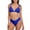 Royal blue, variant on Attraco Women Sexy Bathing Suits Two Piece Leopard Print High Cut Triangle Bikini Swimsuit