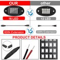 thumbnail image 2 of Mistaha RGB Undercarriage Light Kit with 24-Key Remote Control - Bluetooth APP Control/16 Million Color Options/High Brightness - Set of 6 Rock Lights., 2 of 7